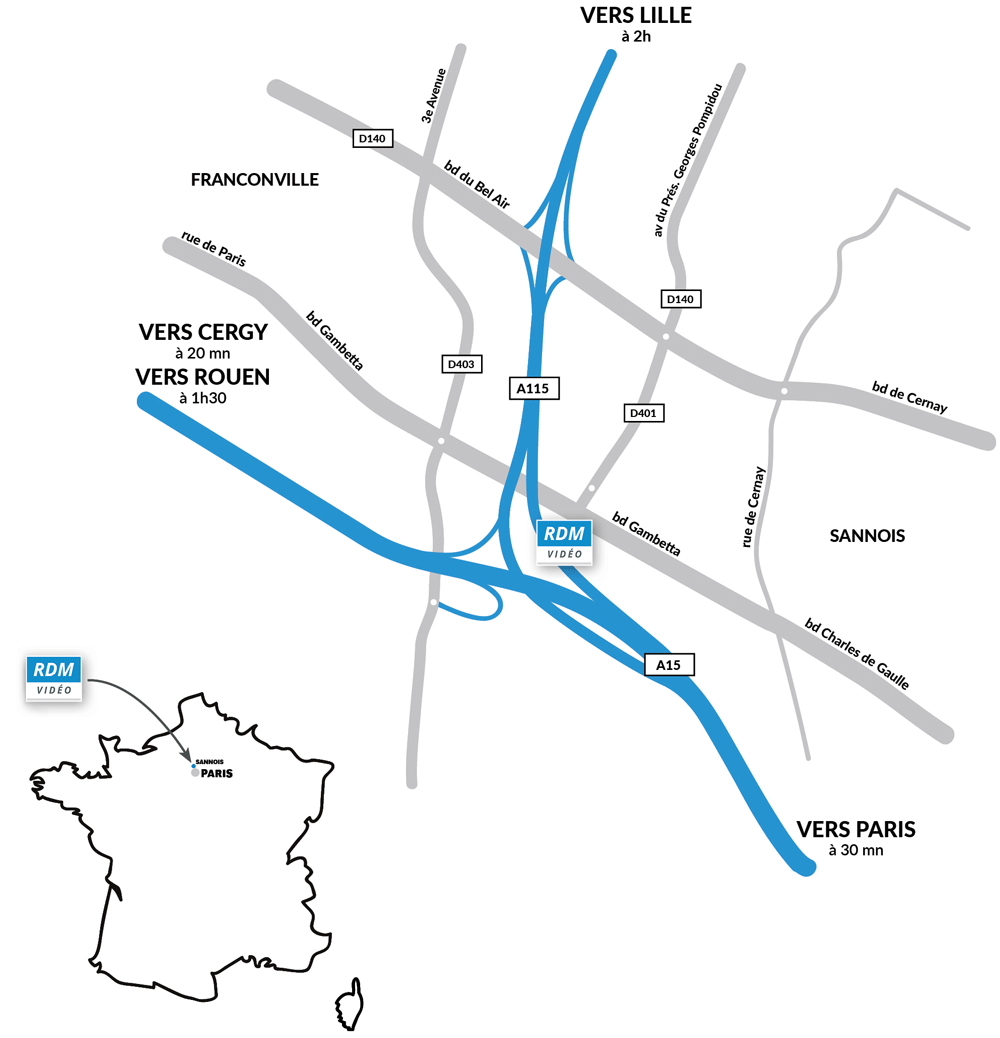 Plan d'accès à RDM