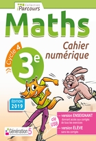 Cahier numérique iParcours Maths - 3ème Cycle 4 - Enseignant et élève - Clé USB (éd. 2019)