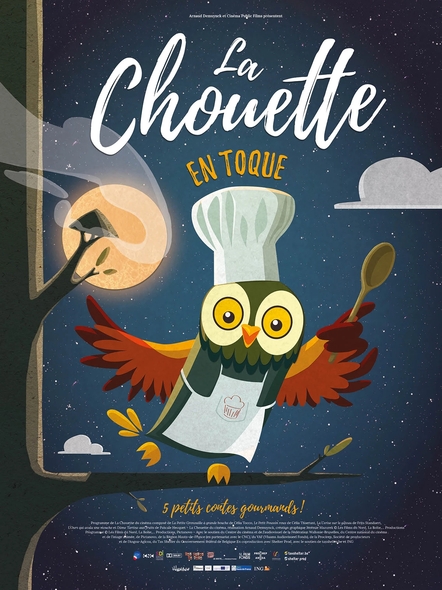 La Chouette en toque / Film d'animation de Arnaud Demuynck, Célia Tocco, Célia Tisserant [et al.] | Demuynck, Arnaud. Metteur en scène ou réalisateur